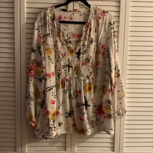 Blouse Old Navy XXL cream w/ flowers